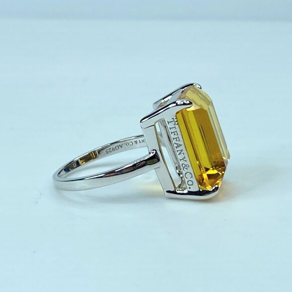 Tiffany & Co. Sterling Silver Sparklers Citrine Ring s8 JR693 - Picture 5 of 10